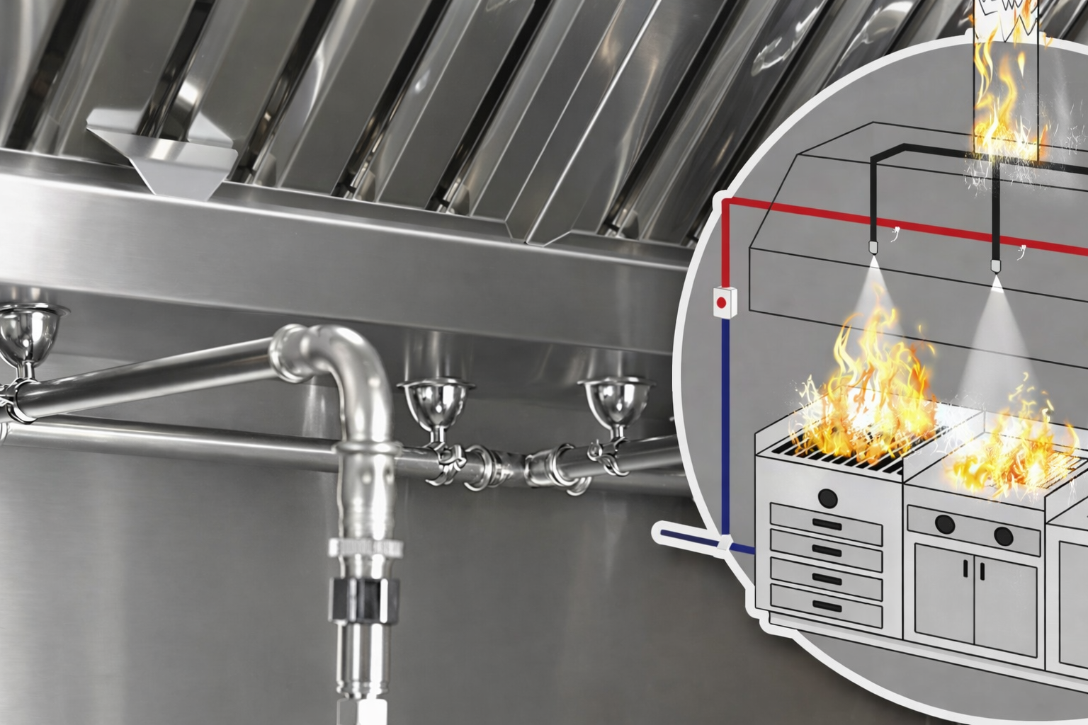 Sistema automático de extinción para cocinas profesionales